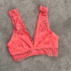 Aerie XS pink vneck Bralette NWOT